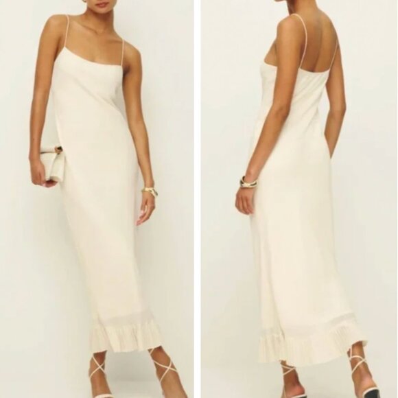 Reformation Dresses & Skirts - BEST Reformation Suki Midi Dress - Fior Di Latte Cream Wedding Party Cocktail